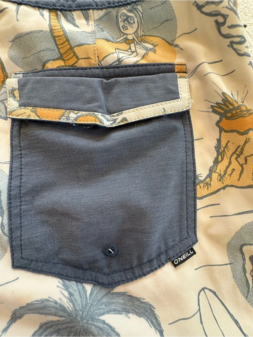 O’Neill Hyperfreak Nick Simich Artist Collab Board Shorts Size 34